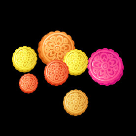 原创中秋节月饼元素