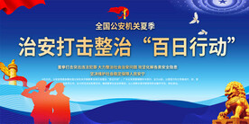 夏季治安打击整治百日行动展板