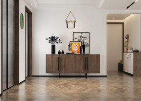 极简餐厅背景墙