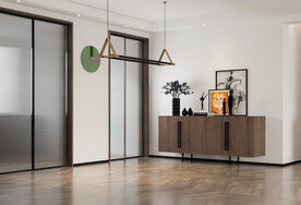 极简餐厅空场景