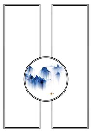 高清分层透明底推拉门打印图