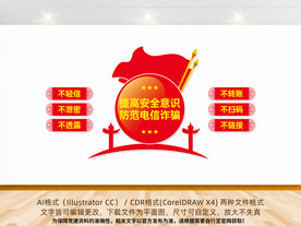 防范电信诈骗文化墙