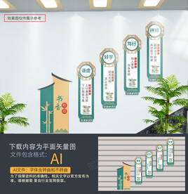 学校楼梯文化墙