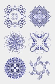 CDR矢量圆形花纹装饰花纹