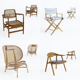 现代北欧休闲沙发椅凳