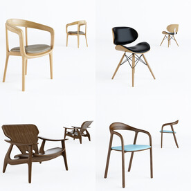 现代北欧休闲沙发椅凳