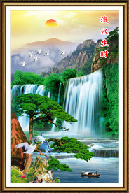 竖幅山水画