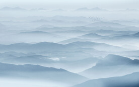 新中式山水画背景墙