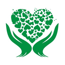 创意双手爱心图案元素