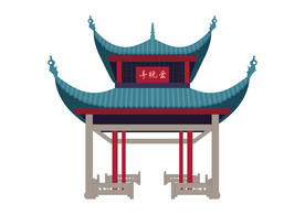 长沙地标建筑爱晚亭