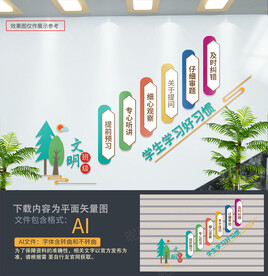 学习好习惯楼梯