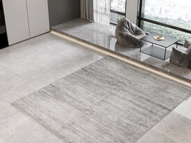 俯视极简客厅沙发空场景