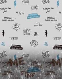 渐变牛仔纹字母