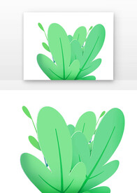 绿色装饰树叶元素