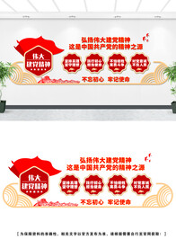 建党精神文化墙设计