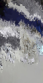 蓝灰色轻奢手绘抽象油画装饰画