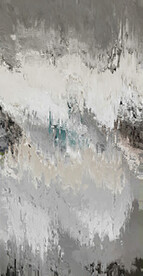 灰色轻奢手绘抽象油画装饰画