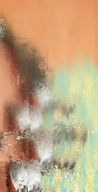 抽象几何色块划痕拼接油画玄关