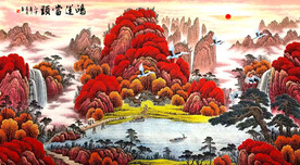 巨幅鸿运当头装饰画