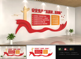 安全生产五落实五到位文化墙