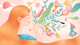 美妆插画