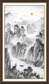 竖幅国画