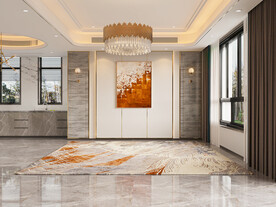 现代轻奢客厅沙发背景墙