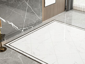 俯视客厅空场景3D效果图