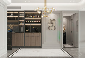 现代餐厅背景墙