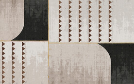 灰色几何现代北欧抽象地毯