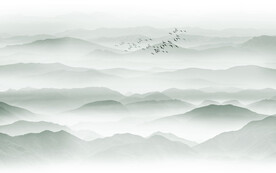 别墅新意境山水画 Tif分层