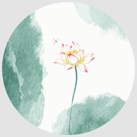 淡雅水墨荷花图