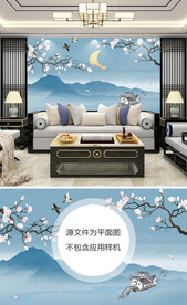 中国风花鸟背景