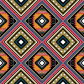 几何 民族花 方格