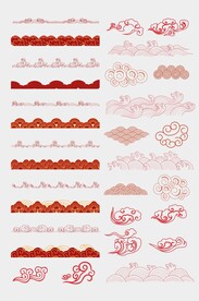 CDR矢量浪花云纹