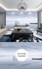 山水电视背景墙