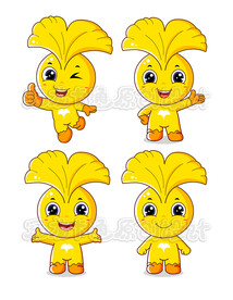 卡通银杏叶宝贝百分百原创版