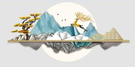 轻奢装饰画 光影立体画 麋鹿