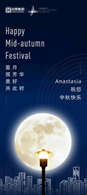 地产项目中秋节华灯明月热销海报