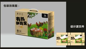 土鸡蛋包装效果图+平面图 