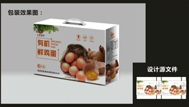 土鸡蛋包装效果图+平面图 