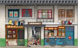 复古怀旧80后90后童年背景墙