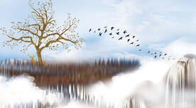 北欧风大厅背景墙