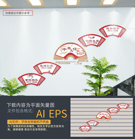 中医楼道文化墙