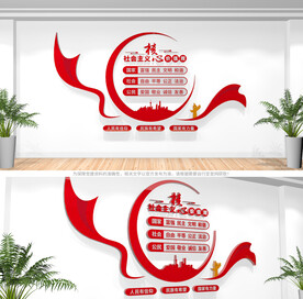 社会主义核心价值观文化墙