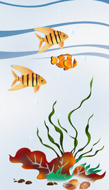 高清分层透明底平开门打印图