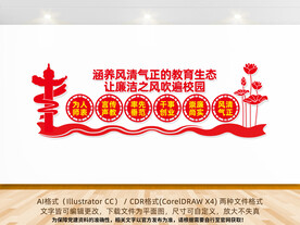 廉洁校园文化墙