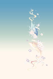 汉服  渐变  鲸鱼  