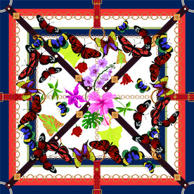 大牌  方巾  数码印花