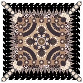 敦煌壁画石榴莲花纹藻井图案